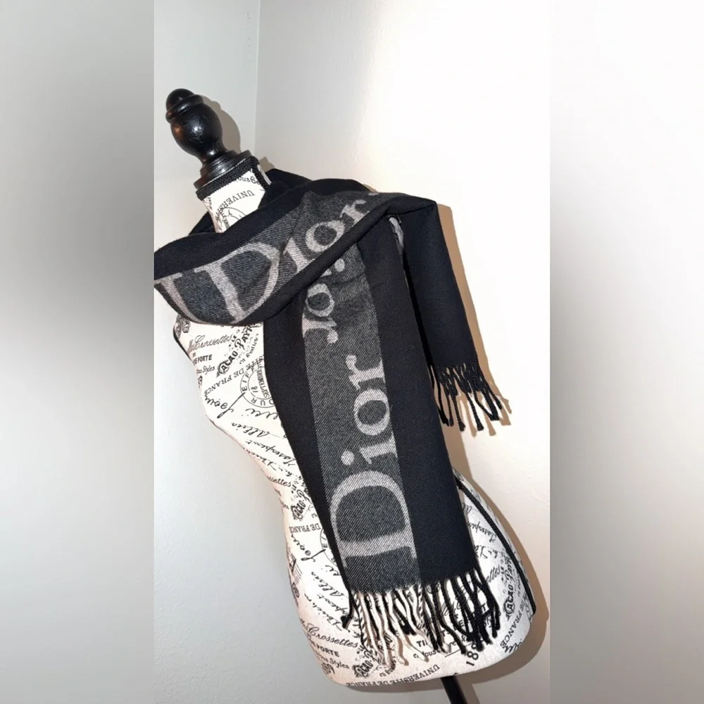 Authentic Christian Dior Stole Muffler Shawl Logo